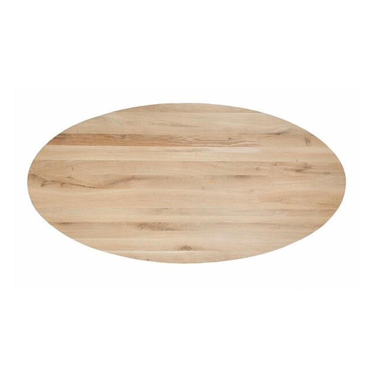Eiken tafelblad ovaal 140 x 90