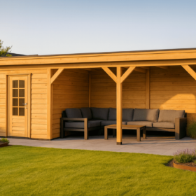 Combinatie 5 half dicht incl. deur en open met achterwand