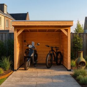 Met 2x zij- en achterwand