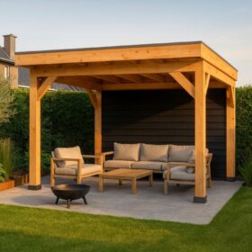 Met 1x zwarte achterwand