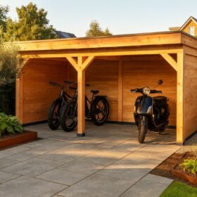 Met 2x zij- en 2x achterwand