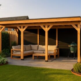 Met 3x zwarte achterwand