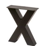 X bankpoot zwart hoogte:43 cm koker 6x6 +145,00